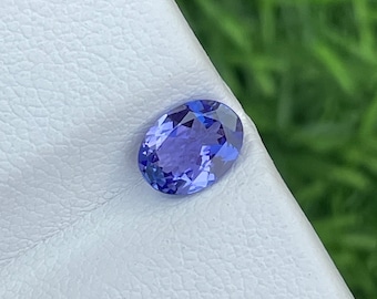 Natural Tanzanite Loose Gemstone, Loupe Clean, Oval Shape, Weight 0.90 Cts, Size 7.5 x 5.5 x 3 MM, Tanzanite Gemstone For Jewelry Making.