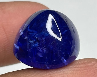 Natürliche Tansanit Lose Edelstein Tiefblau Zuckerhut Form Cabochon Größe 15.3 x 15.3 x 12.5 MM Gewicht 24.70 Cts Tansanit für Schmuck.