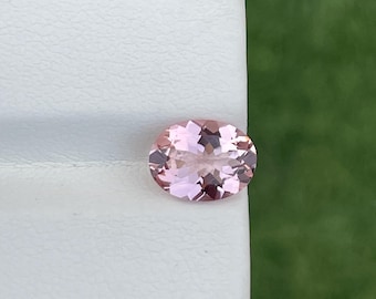 Natural Pink Morganite Loose Gemstone, Oval Shape, Slightly Included, Weight 1.55 Cts, Size 9.1 x 6.9 x 4.3 MM, Morganite for Jewelry.