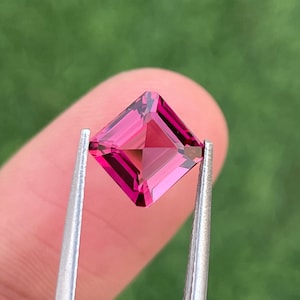 Natural Pink Tourmaline Loose Gemstone Loupe Clean Asscher Cut Shape, Size 7.2 x 7.1 x 4.6 MM, Weight 1.90 Cts, Tourmaline Gemstone Jewelry.