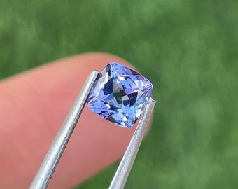 Natural Non Heated Tanzanite Loose Gemstone, Untreated Tanzanite Cushion Shape, Loupe Clean, Weight 1.05 Cts, Size 5.5 x 5.5 x 4 MM.