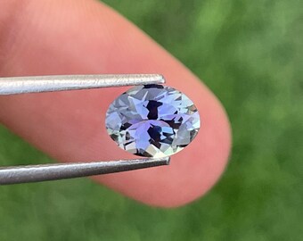 Natural Non Heated Tanzanite Loose Gemstone, Untreated Tanzanite Oval Shape, Eye Clean, Weight 1.30 Carat, Size 7.9 x 6.2 x 4.1 MM.