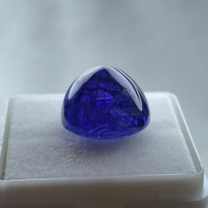 Natural Tanzanite Loose Gemstone Deep Blue Sugarloaf Shape Cabochon Size 13.6 x 13.6 x 10 MM Weight 16.00 Cts Tanzanite for Jewellery Making