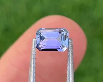 Natural Non Heated Tanzanite Loose Gemstone, Untreated Tanzanite Emerald Cut Shape, Loupe Clean, Weight 0.80 Cts, Size 6.4 x 4.5 x 3.3 MM.