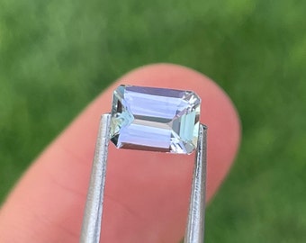 Natural Non Heated Tanzanite Loose Gemstone, Untreated Tanzanite Emerald Cut Shape, Eye Clean, Weight 1.00 Carat, Size 7 x 5 x 3.3 MM.