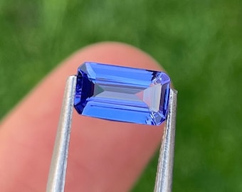 Natural Non Heated Tanzanite Loose Gemstone, Untreated Tanzanite Emerald Cut Shape, Loupe Clean, Weight 1.00 Cts, Size 8 x 4.8 x 3 MM.