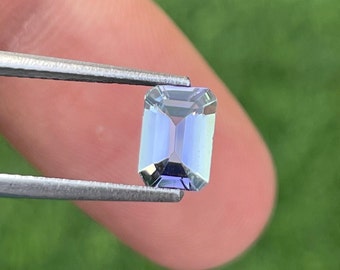 Natural Non Heated Tanzanite Loose Gemstone, Untreated Tanzanite Emerald Cut Shape, Loupe Clean, Weight 0.65 Cts, Size 6.7 x 4.6 x 2.7 MM.