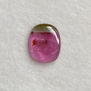 Green Pink Bio Tourmaline Gemstone Slice Size 10.2 x 8.4 x 1.7 MM 1.40 Cts Amazing Tourmaline Gemstone for High Jewelry Making.