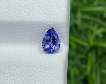 Natural Tanzanite Zoisite Non heated Loose Gemstone, Loupe Clean, Weight 0.40 Cts, Size 6 x 4 x 3 MM, UNheated Tanzanite Pear Shape.