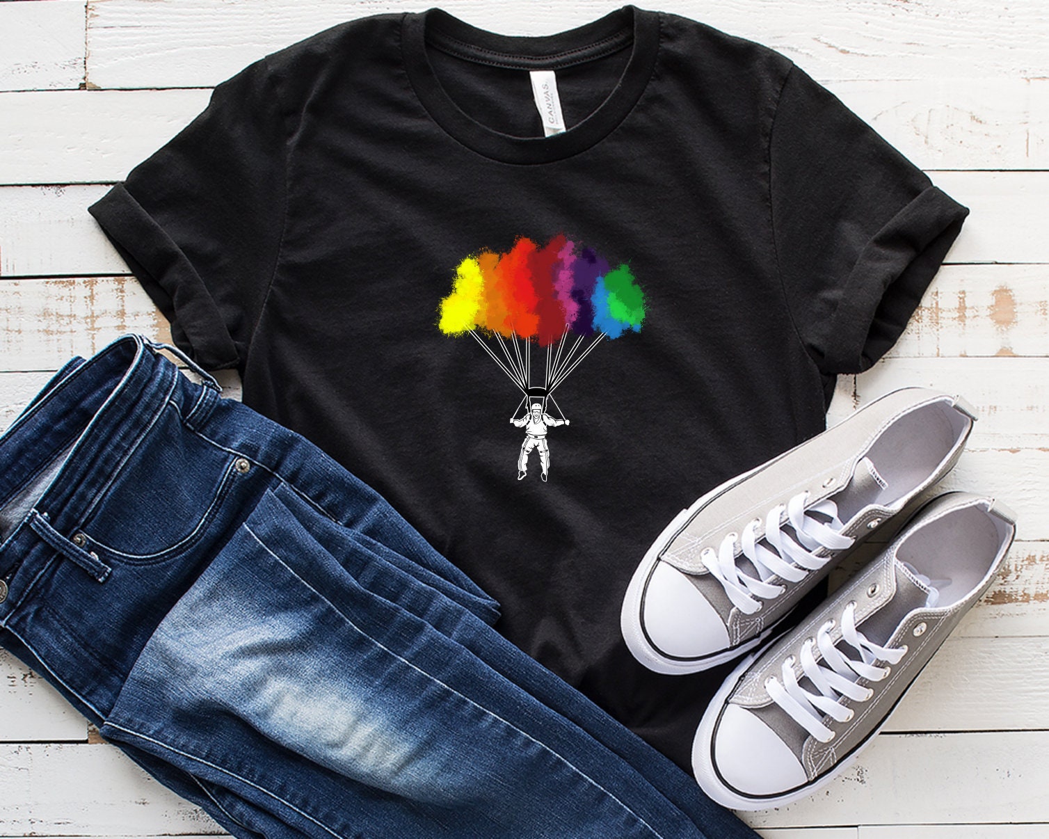 Parachute For Sale Worn Once WOMENS T SHIRT birthday skydiving parachute gift