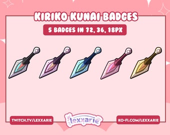 Kiriko Kunai Sub Badges | Twitch, YouTube, Discord Stream Assets