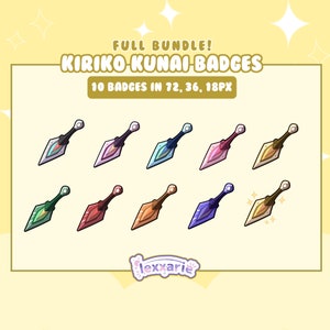 Kiriko Kunai | FULL BUNDLE | Overwatch Sub Badges | Sub Badges and Bit Badges for Twitch, YouTube, and Discord | Stream Assets