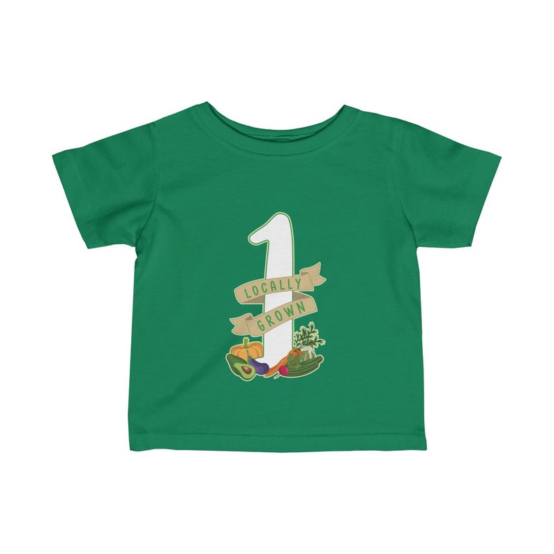 Custom Farmers Market Theme Infant 1st Birthday Jersey Tee