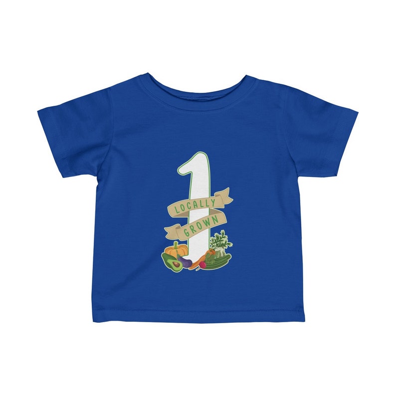 Custom Farmers Market Theme Infant 1st Birthday Jersey Tee