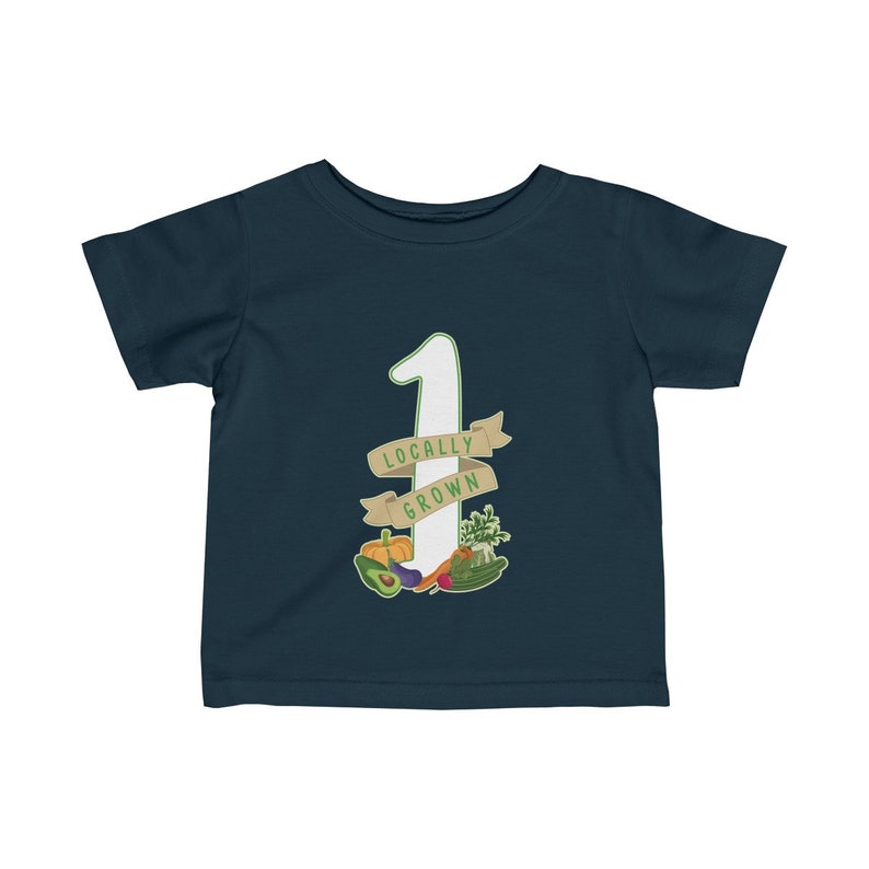 Custom Farmers Market Theme Infant 1st Birthday Jersey Tee
