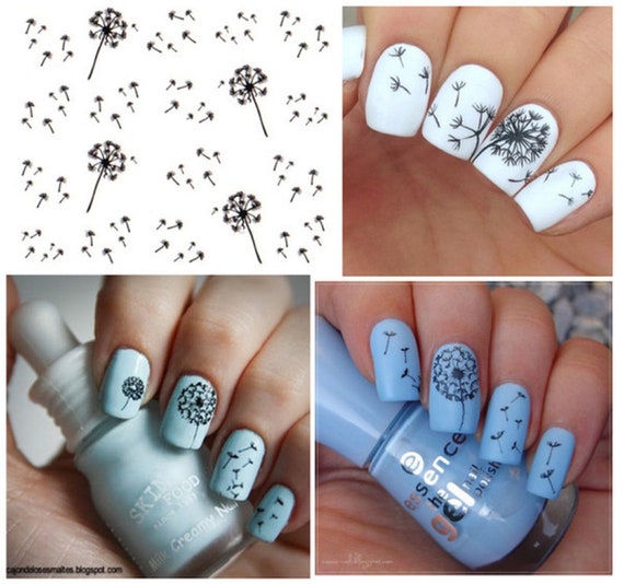 dandelion nail designs