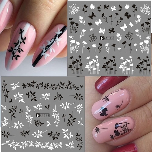 Nail Art Stickers Decals Transfer Pretty Pastel Flowers Tulips Etsy