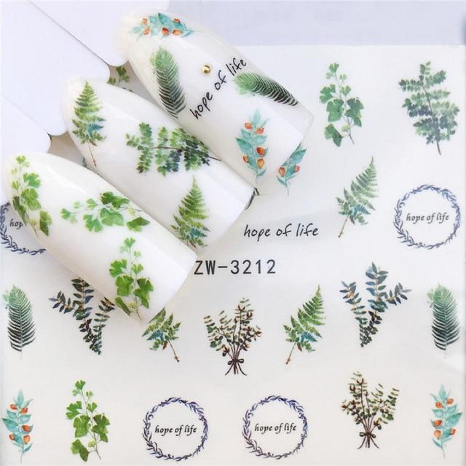 Nail Art Water Decals Stickers Transfers Spring Summer Blue - Etsy UK