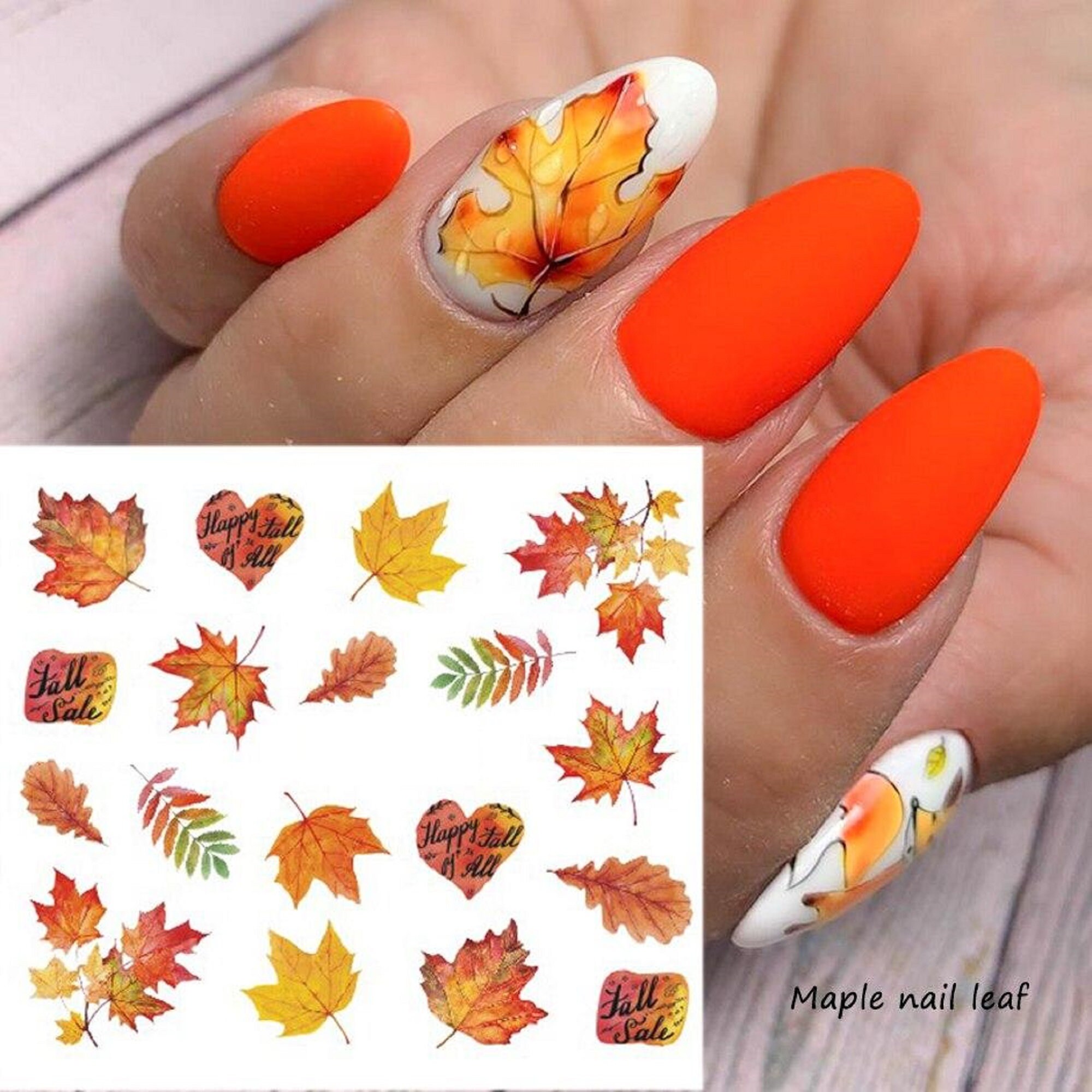 Nail Art Water Decals Stickers Transfers Winter Autumn Fall - Etsy