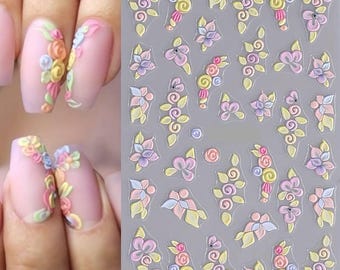 Nail Art Stickers Transfers Spring Summer Flowers Floral Daisy Daisies (SW027)