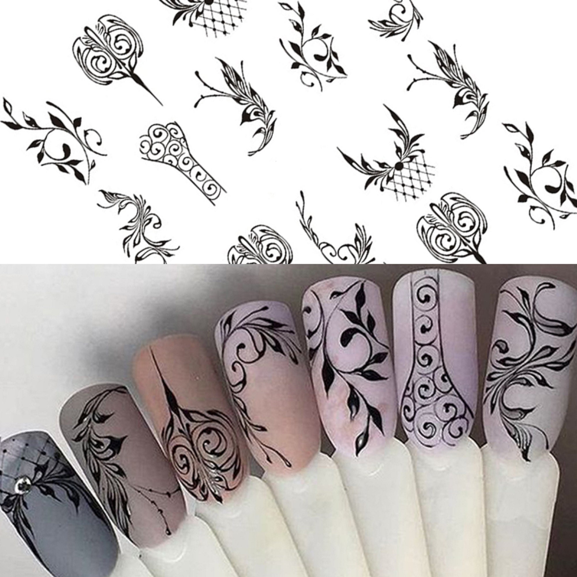 Amazon.com: Marble Nail Art Stickers Water Transfer Nail Decals Full Wraps  Gradient Acrylic Nail Kits for Women Kids Girls Manicure Decoration  Accessories Supplies 12 Sheets : Beauty & Personal Care