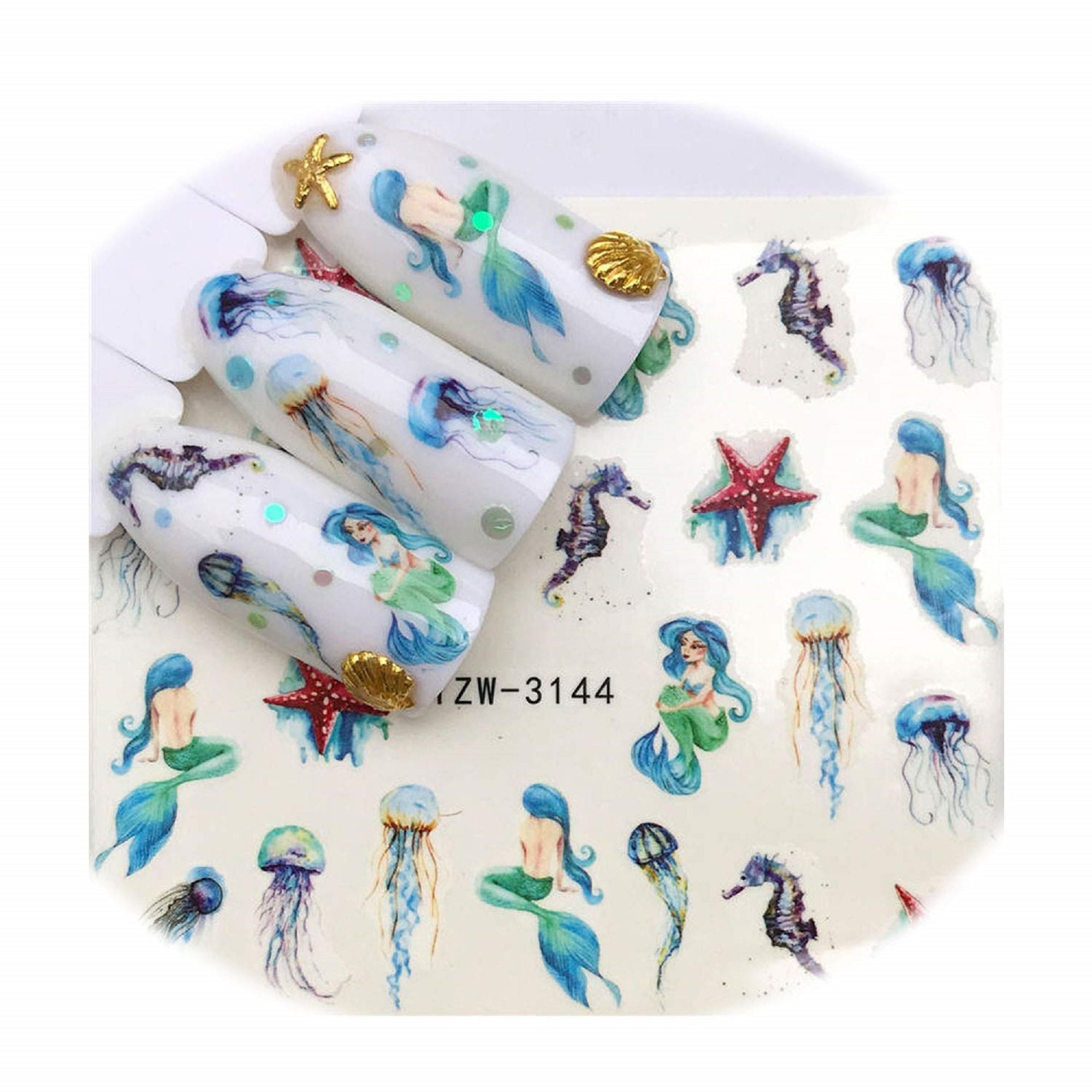 Nail Art Water Decals Transfers Stickers Spring Summer Beach Holidays…