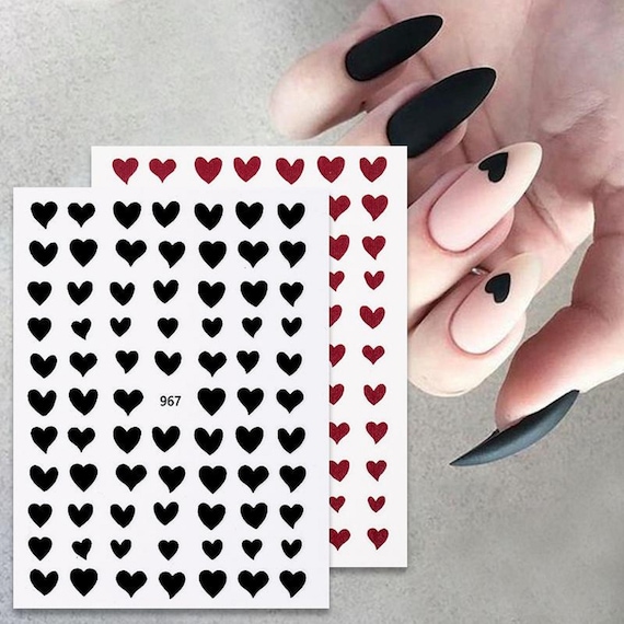 Nail Art Water Decals Stickers Transfers Valentines Day Red - Etsy