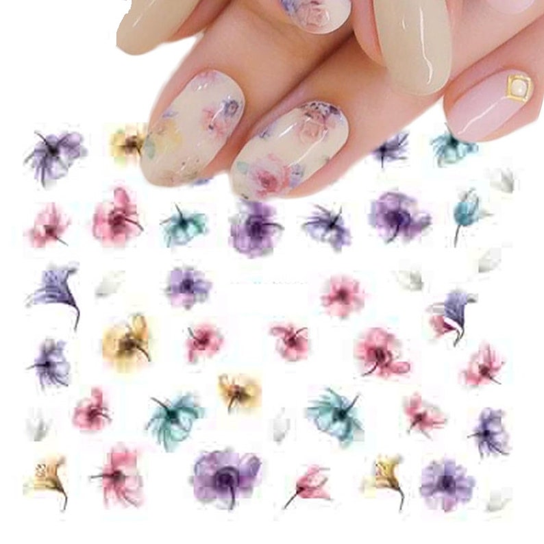 Nail Art Water Decals Stickers Transfers Summer Water Effect - Etsy