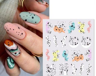 Nail Art Water Decals Transfers Easter Nails Speckled Mini Eggs (125)