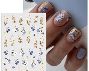 Nail Decals, Water Slide Nail Stickers, Hummingbird, Nail Tattoos