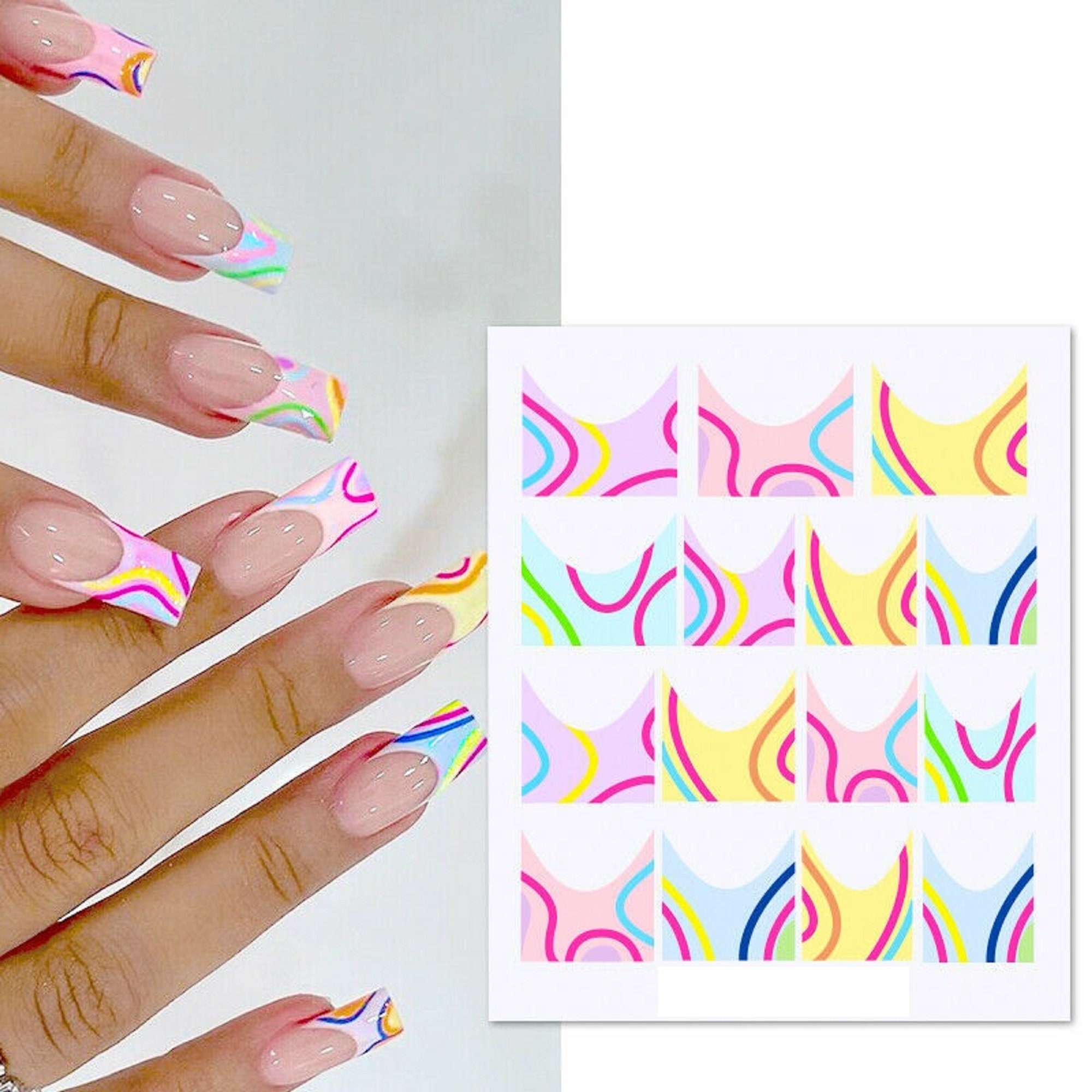 Nail Art Water Decals Stickers Transfers Decoration Waves Wavy - Etsy Australia Nail Art Water Decals Stickers Transfers Decoration Waves Wavy - Etsy Australia