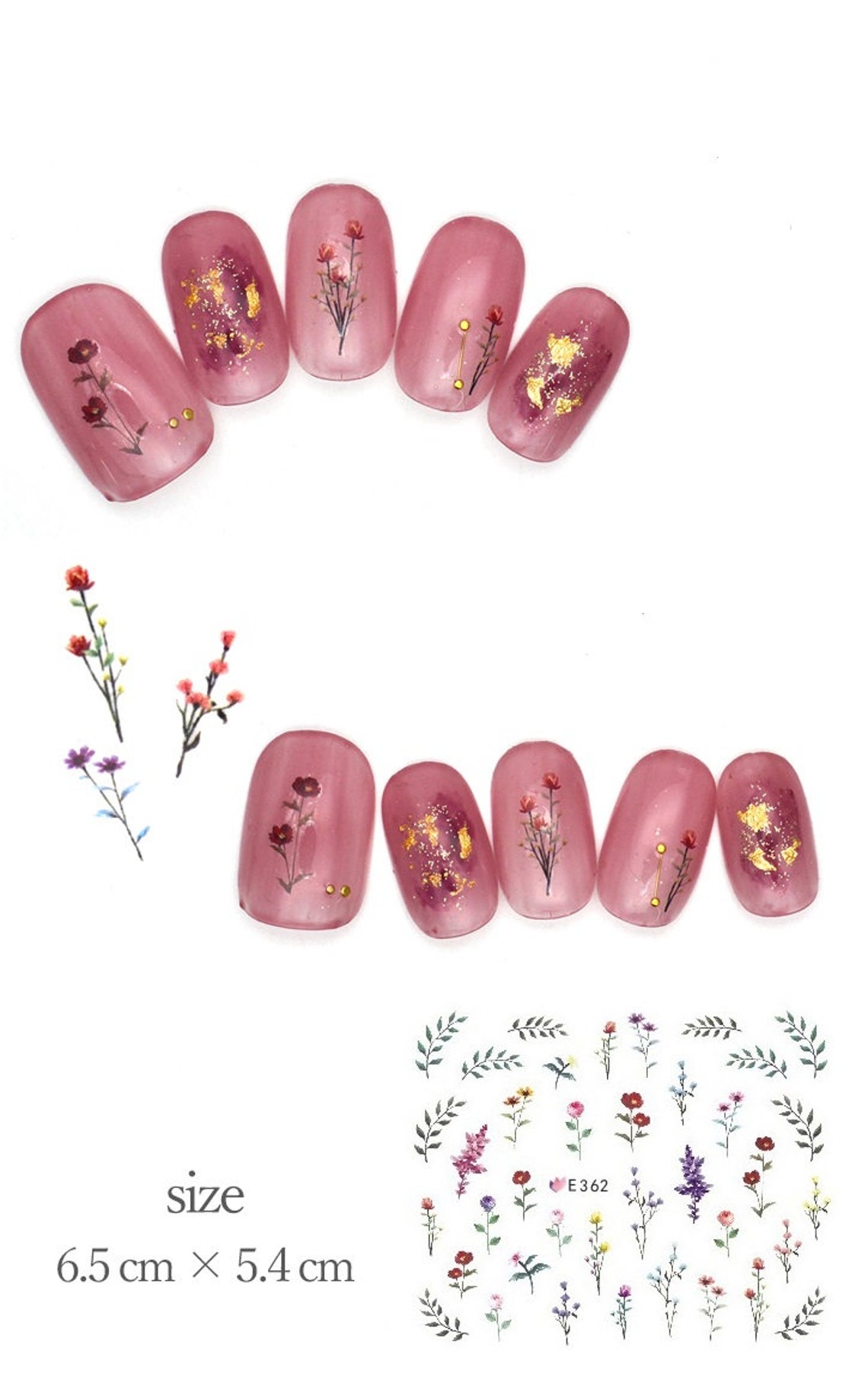 Nail Art Water Decals Stickers Transfers Spring Water Effect Etsy