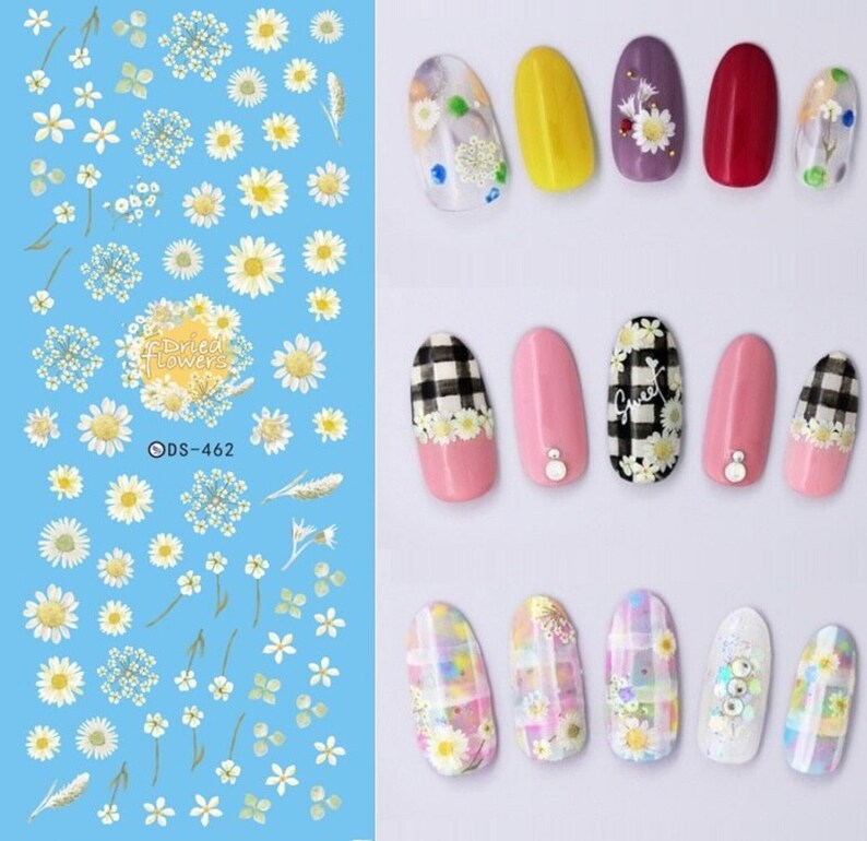 Nail Art Water Decals Stickers Transfers Spring Summer Water Etsy