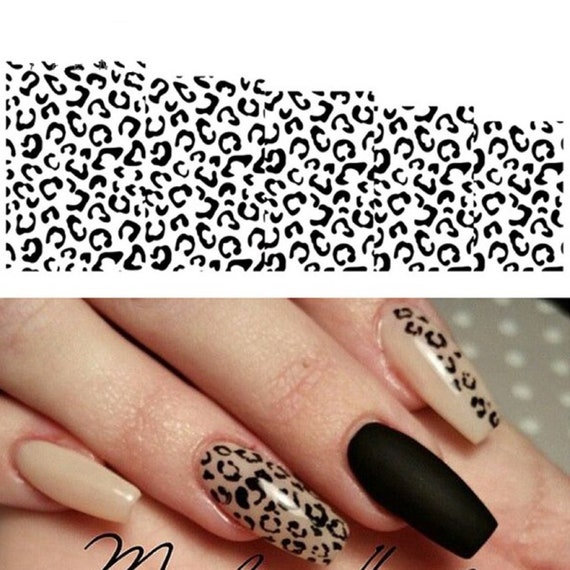 Leopard Nails Sticker Wild Animal Cheetah Print Nail Art 3D Decal