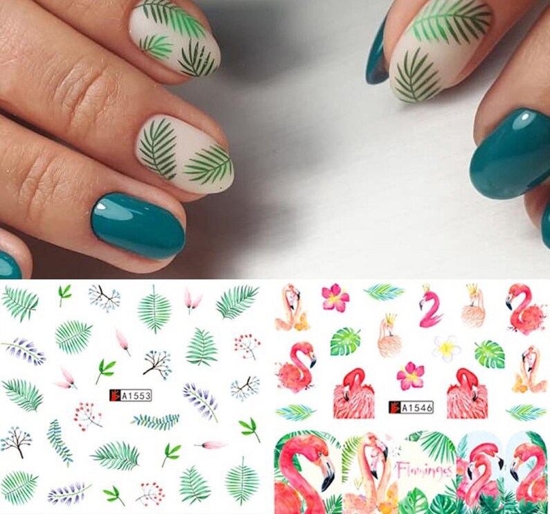 Nail Art Water Decals Stickers Transfers Summer Vacation Etsy
