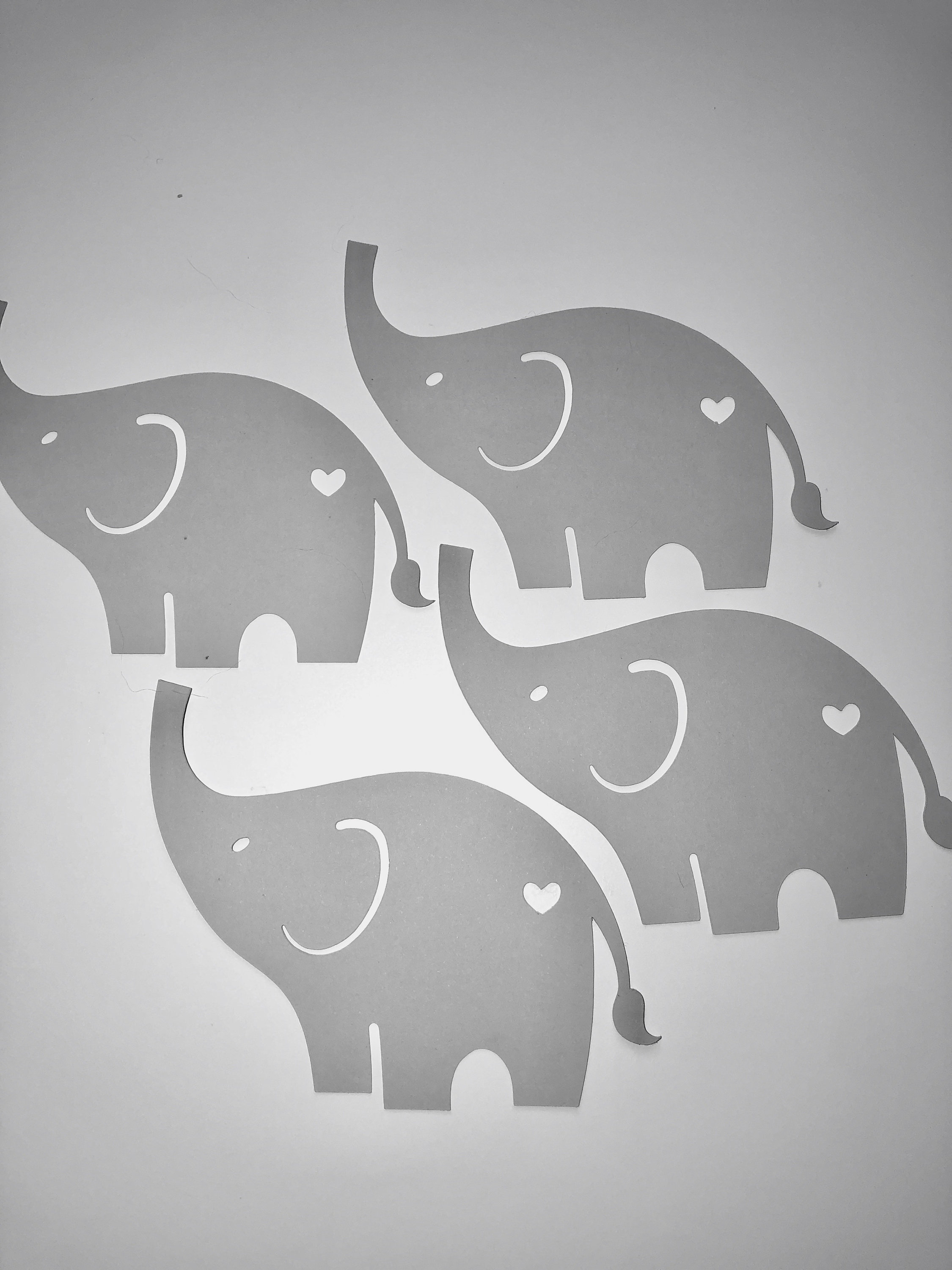 24 Elephant Die cuts shapes Scrapbooking shapes Elephant Etsy