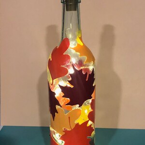 Fall Leaves Wine Bottle Lights