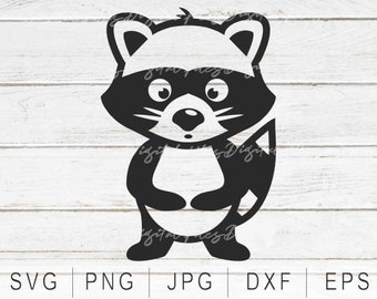 Download Raccoon cut file | Etsy