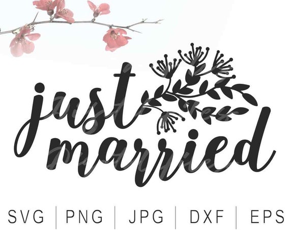 just married svg digital product wedding signs svg wedding etsy