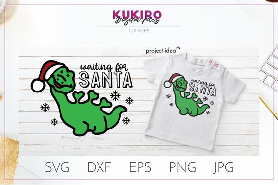 Download Free Waiting For Santa Svg Kids Christmas Svg Dinosaur Svg Etsy SVG DXF Cut File