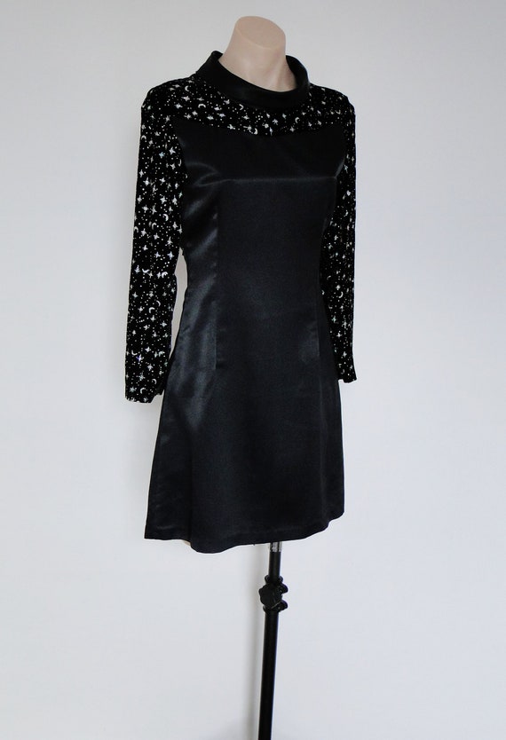 black dress silver stars