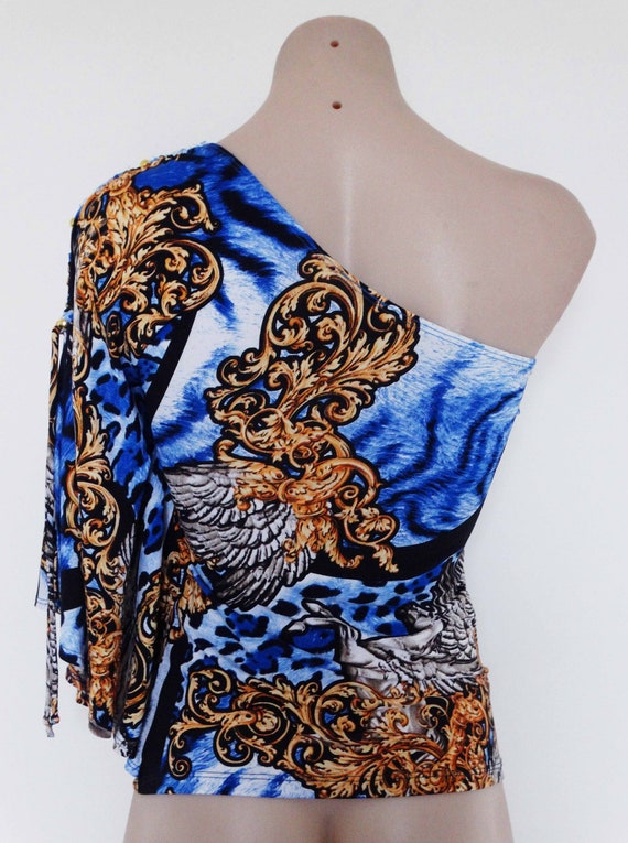 Vintage VTG 90s Opulent Baroque Pegasus Leopard P… - image 10