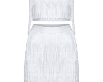 white bandage co ord