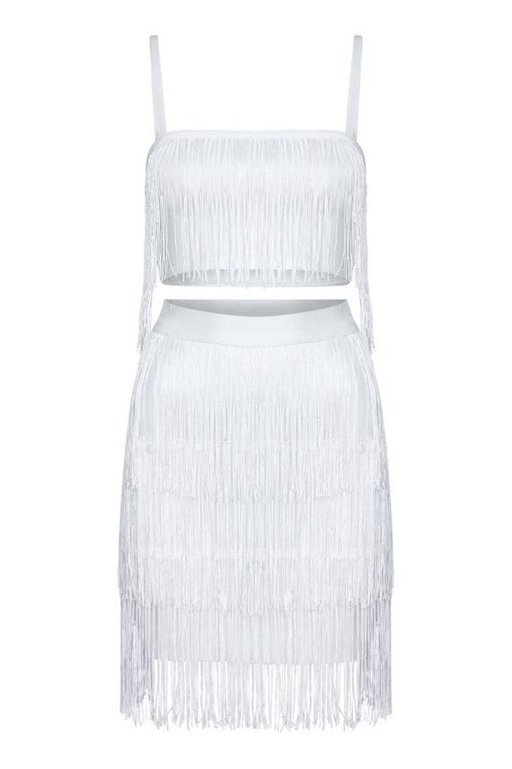 white bandage co ord