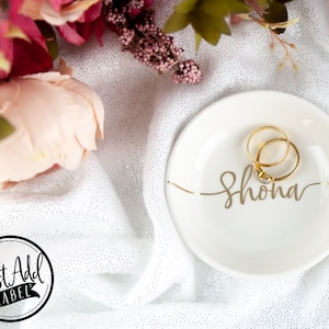 Personalized Ring Dish: Bridal Party Gift, Jewellery Holder, Wedding Favor, Trinket Dish