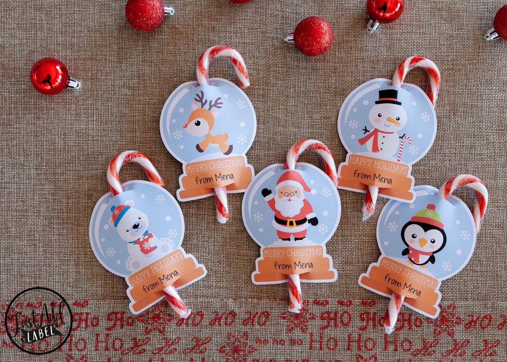 Candy Cane Holder Gift Tag Christmas Gift Stocking Stuffer Etsy Australia