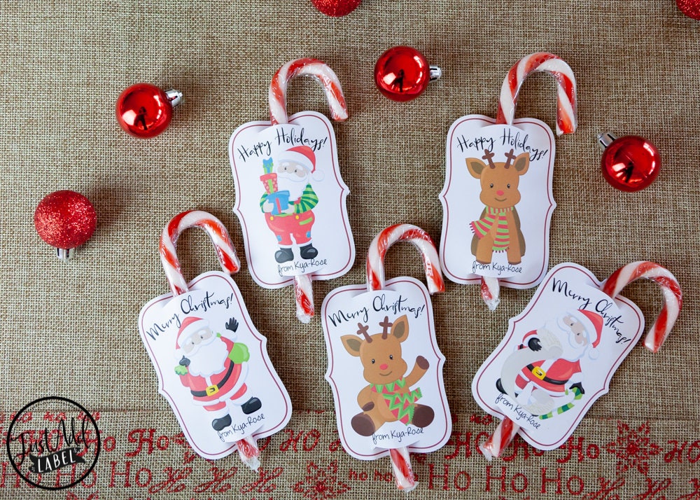 Candy Cane Holder Gift Tag Christmas Gift Stocking Stuffer Etsy Australia