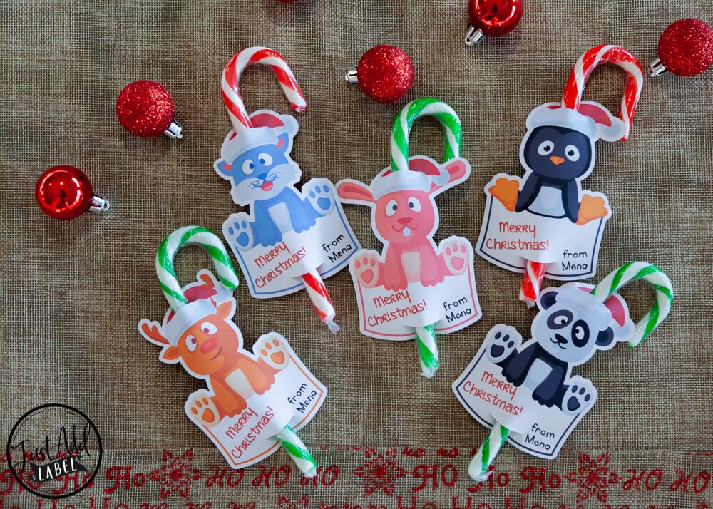 Candy Cane Holder Gift Tag Christmas Gift Stocking Stuffer Etsy Australia