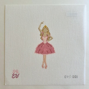 Nutcracker Clara Doll | Hand Painted Needlepoint Canvas | 18 ct