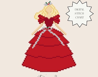 Holiday Doll Digital Stitch Chart | Needlepoint, Cross Stitch